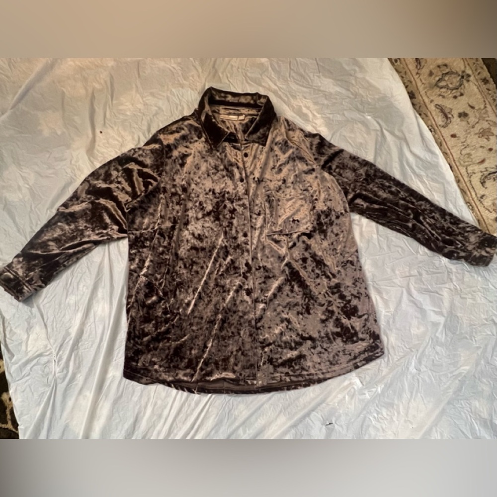 Belle Kim Grave Suede Brown Blouse